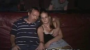 Group sex with ex girlfriend and anonymous pervert in porn theater