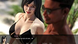 Lisa's erotic adventure with Byron on the beach in 3D hentai