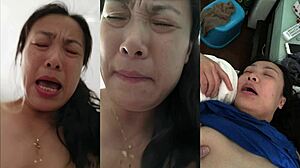 अधेड़ उम्र की चीनी महिला और उसके बेटों के दोस्त की असुरक्षित मुठभेड़