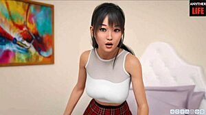 Interaktiva asiatiska tjejer POV i Lust Academy säsong 2 avsnitt 61
