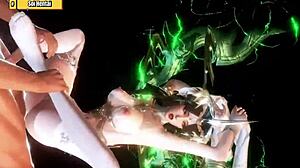 Хентаи 3Д: Зелена богиња фењера и њено велико дупе